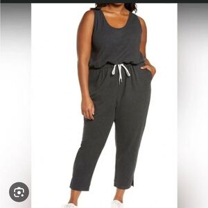 Zella Charcoal Jumpsuit with Drawstring Waist